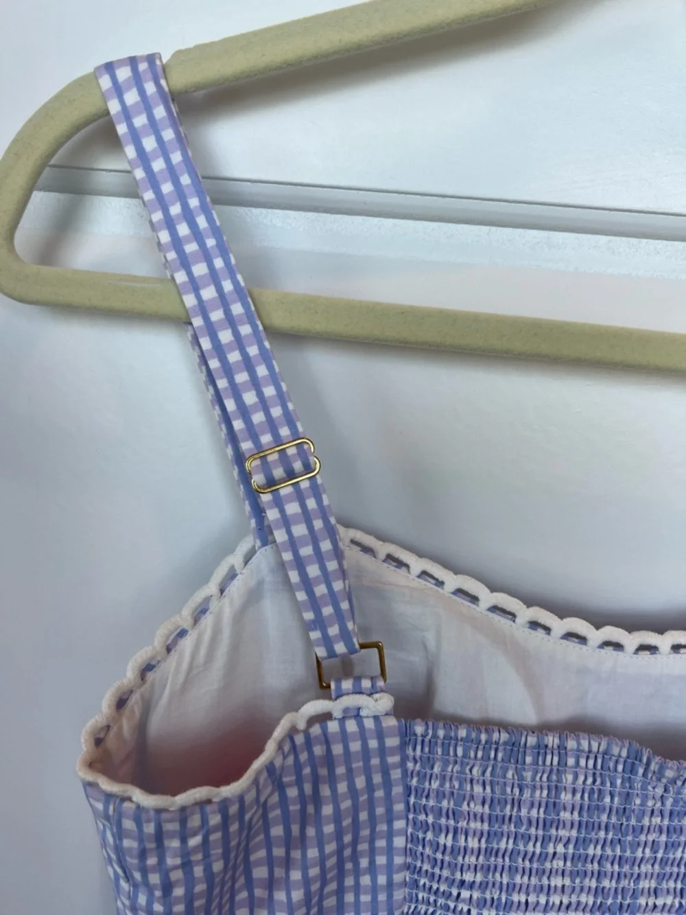 Lilly Pulitzer Olivet Stretch Midi Dress in Light Lilac Verbena Gingham size 6 - Picture 7 of 10